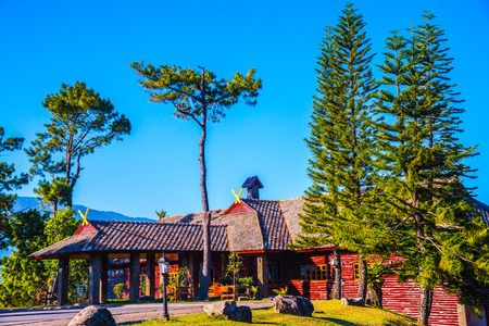 Doi Pha Tang Palace with Beautiful Park at Doi Inthanon National Park, Thailand.のeditorial素材