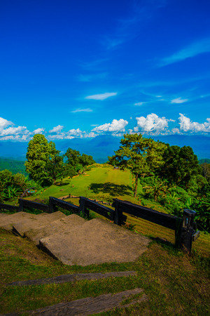 Landscape view of Huai Nam Dang national park, Thailand.の写真素材