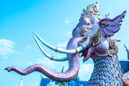 Himmapan creature at Ban Den temple, Thailand.の写真素材