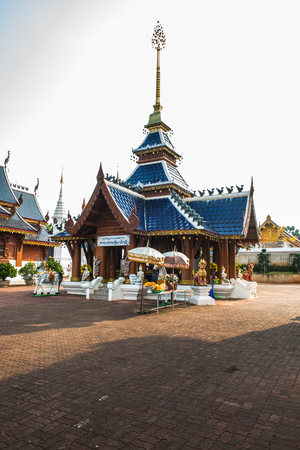 Beautiful Thai style pavilion at Ban Den temple, Thailand.の写真素材