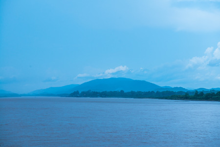 Landscape view of Mekong river, Thailand.の写真素材
