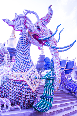 Himmapan creature at Ban Den temple, Thailand.の写真素材