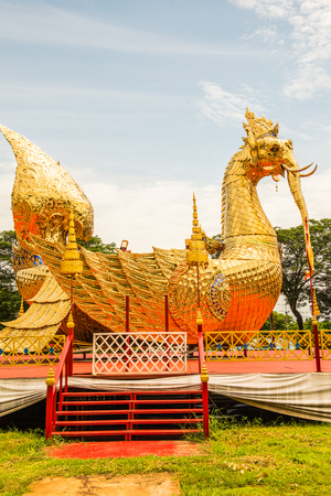 Himmapan creature statue at Phra That Suthon Mongkhon Khiri temple, Thailand.の写真素材