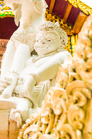 Thai native giant statue in Darabhirom forest monastery, Thailand.の写真素材