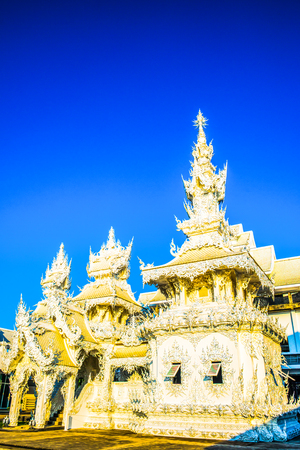 Beautiful crematory of Rong Khun temple, Thailand.の写真素材