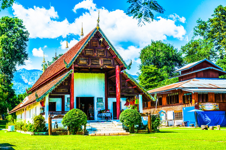 Thai style church at Nam Hu temple, Thailand.のeditorial素材