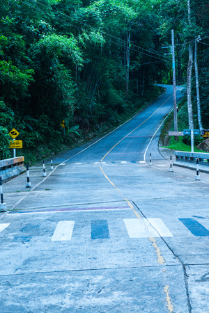 Small road on mountain, Thailand.の写真素材