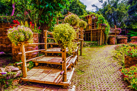 View of Mae Fah Luang Garden, Thailand.の写真素材