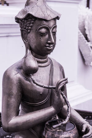 Upakut monk statue, Thailand.の写真素材