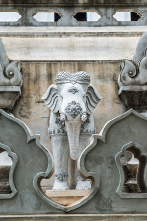 Metallic castle under construction at Aranyawas temple, Thailand.の写真素材