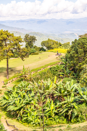 Landscape view of Huai Nam Dang national park, Thailand.の写真素材