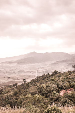Beautiful Mountain View of Phu Langka National Park, Thailand.の写真素材
