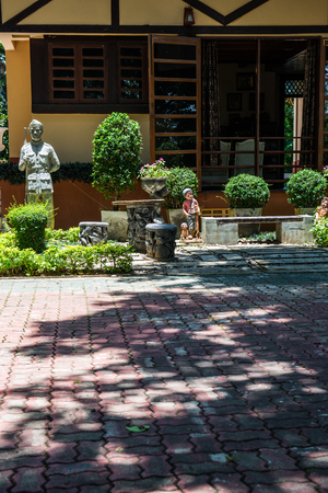 Garden in front of the house, Thailand.のeditorial素材