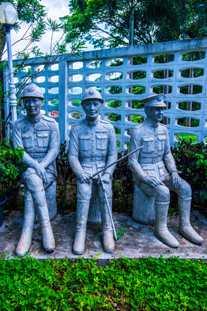 Old soldier statue, Thailand.のeditorial素材