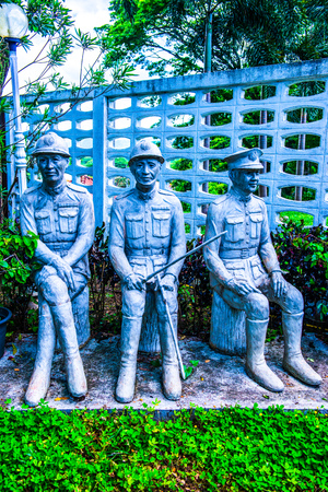 Old soldier statue, Thailand.のeditorial素材