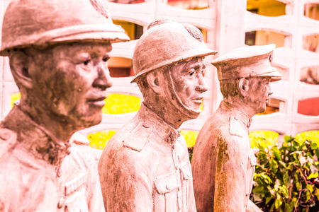 Old soldier statue, Thailand.のeditorial素材
