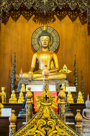 Ancient buddha statue in Phra Kaew temple, Thailand.のeditorial素材