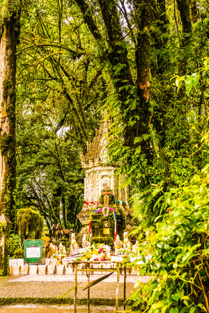 King Inthanon Memorial Shrine in Doi Inthanon national park, Thailand.のeditorial素材