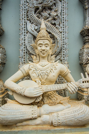 Beautiful molding art in Mingmuang temple, Thailand.の写真素材