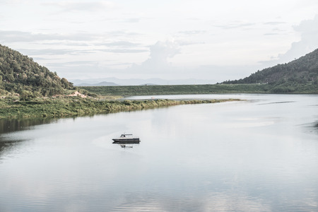 Landscape view of Mae Kuang Udom Thara dam, Thailand.のeditorial素材