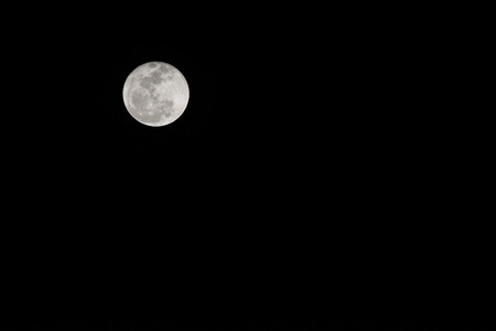 Super full moon in Thai, Thailand.