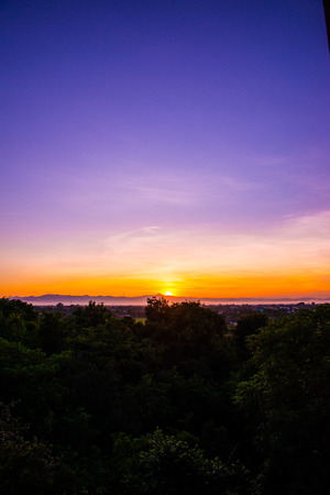Mountain view in morning time, Thailand.の写真素材
