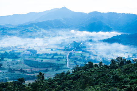Beautiful Mountain View of Phu Langka National Park, Thailand.の写真素材