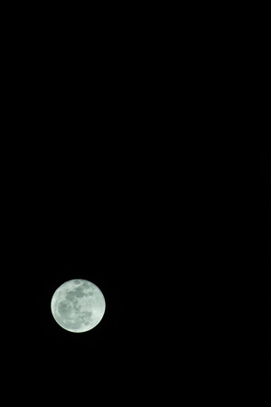 Super full moon in Thai, Thailand.の写真素材