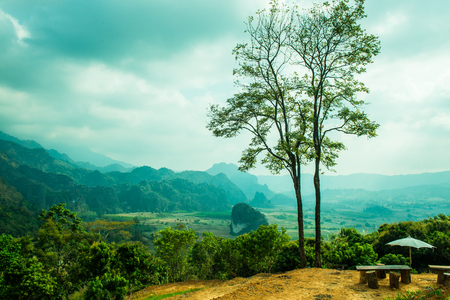 Beautiful View of Phu Langka National Park, Thailand.の写真素材