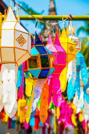 Lanna Style Lantern, Thailand.の写真素材