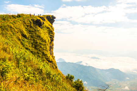 Phu Chi Fa View Point in Chiangrai Province, Thailand.の写真素材