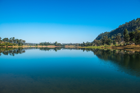 Lake view in Chiangmai province, Thailand.の写真素材