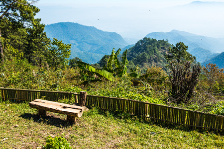 Mountain view in Chiangmai province, Thailand.の写真素材