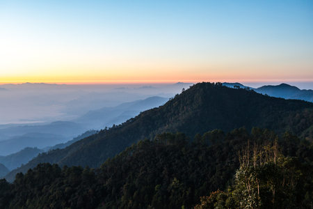 Sunrise at Mon Sone view point, Thailand.の写真素材