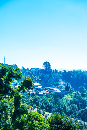 View point on mountain in Chiangmai province, Thailand.の写真素材