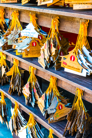Donation Label at Cherntawan International Meditation Center, Thailand.の写真素材