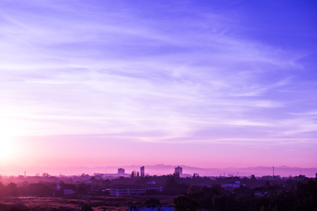Sunrise at Chiangmai city, Thailand.の写真素材