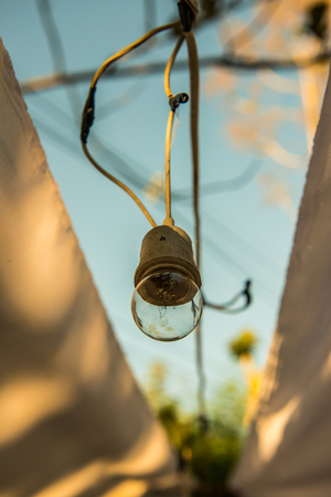 Light bulb in park, Thailand.の写真素材