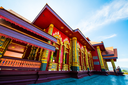 Beautiful Prayodkhunpol Wiang Kalong temple, Thailand.の写真素材