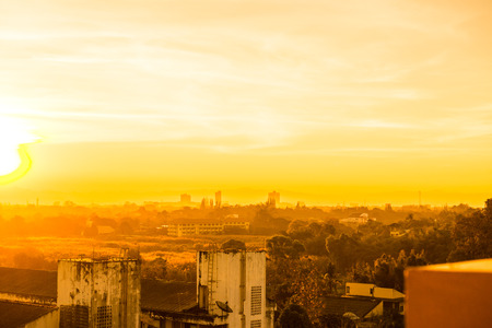 Sunrise at Chiangmai city, Thailand.の写真素材