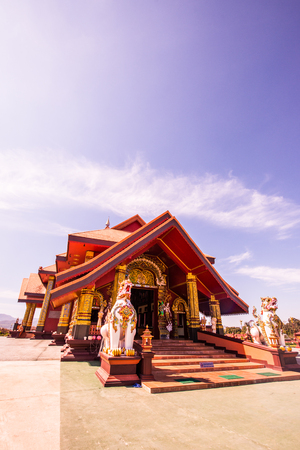 Beautiful Thai church in Prayodkhunpol Wiang Kalong temple, Thailand.の写真素材