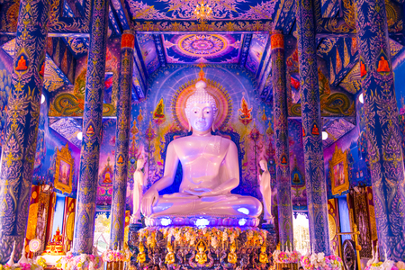 Beautiful Buddha statue in Rong Sua Ten temple, Thailand.のeditorial素材