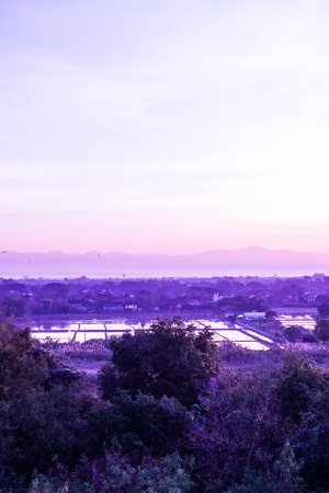 Sunrise at Chiangmai city, Thailand.の写真素材