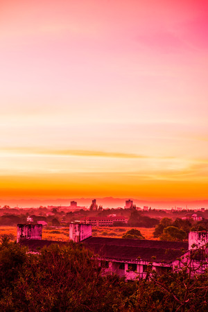 Sunrise at Chiangmai city, Thailand.の写真素材
