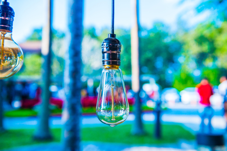 Vintage light bulb, Thailand.
