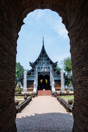 Beautiful church in Lok Molee temple, Thailand.の写真素材