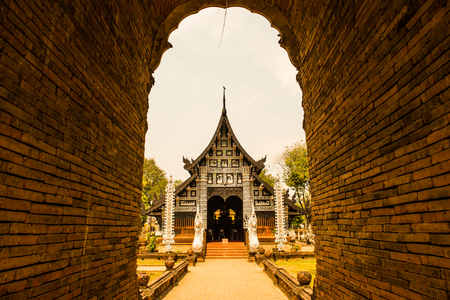Beautiful church in Lok Molee temple, Thailand.の写真素材