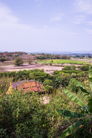 View of Mae Khachan in Chiang Rai province, Thailand.の写真素材