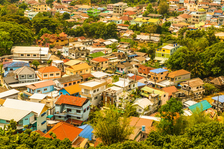 Village in mountain, Myanmar.の写真素材