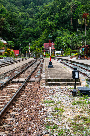 Khun Tan railway station in Lamphun province, Thailand.のeditorial素材